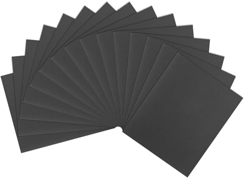 sourcing map 15pcs Sandpaper 400 Grit 9 x 11 Inch A-Weight Backing Silicon Carbide Abrasive Wet Dry Sanding Sheets for Wood Finishing, Metal Sanding, Automotive Polishing