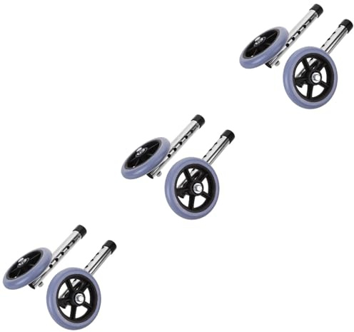 FRCOLOR 3 Paare Laufrad Wanderer universelle rollstuhlräder Korb Mobilität kinderwagen zubehör Gehwagen Rad Gehwagen Zubehör praktische Laufräder Räder Teile Radwechsel Rostfreier Stahl