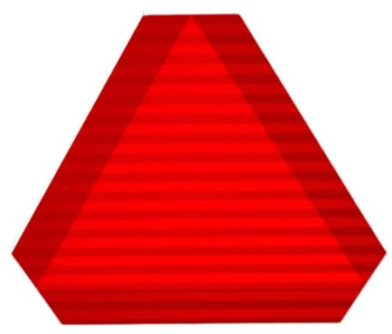 Milageto Señal de Movimiento de la señal de Advertencia de Advertencia Reemplazo del triángulo Alto Brillo Reflectante Alta Visibilidad para Tractor, Rojo