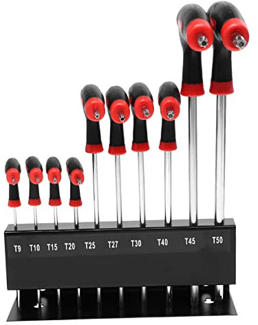 NUOBESTY 10pezzi Chiavi Esagonali Impugnatura t Manico Ergonomico e Antiruggine Alta Durezza e Resistenza All Usura Professionali Con Supporto Per Uso Manuale e Riparazioni
