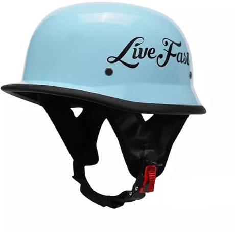 VVPEC retrò Casco Scodella Portatile Mezzi Caschi Jet, Mezzo Elmetto Moto retrò Vintage Caschi Cromwell Caschi ECEDOT Omologato Casco A Scodella per Moto Chopper Scooter Motorino(1,XL=61~62cm)