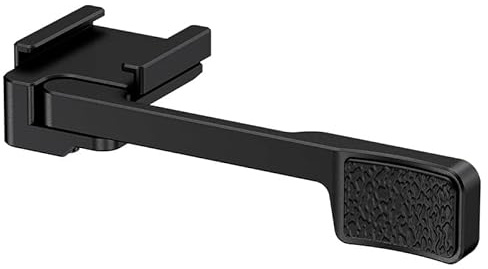 JJC Blitzschuh-Halterung aus Aluminiumlegierung, Daumen-Up-Griff für Fujifilm GFX100RF Kamera-Handgriff, Blitzschuh-Abdeckung, extra Kaltschuh-Halterungs-Design, Schwarz