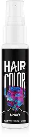 Temporary Hair Colour Spray for Kids - Wash Out in Seconds with 8 Vibrant Colors (Gold, Purple, Pink, White, Grey, Blue, Green, Red) | Non-Toxic & Safe for Party, Halloween, Costum (White)