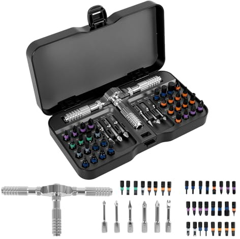 Juego de destornilladores magnéticos 40 en 1, ultraresistentes, precisos, destornilladores de carraca, juego de destornilladores con estuche de almacenamiento, juego de destornilladores para ordenador
