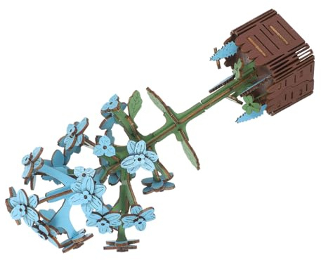Mikinona Puzzle De Fleurs Bois Kit Assemblage De Jacinthe Pot Décoration Thématique De Plantes à Construire Soi-même pour Intérieur