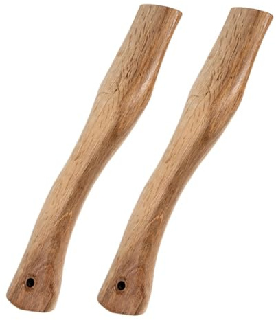 Homoyoyo 2 Stück Teiliges Holz axtstiel Ersatzgriff Ergonomisch Langlebig für Spaltaxt und Feuerholz Geeignet Praktisch und Robust Natürlicher Holzgriff zur Reparatur Defekter Axtstiele