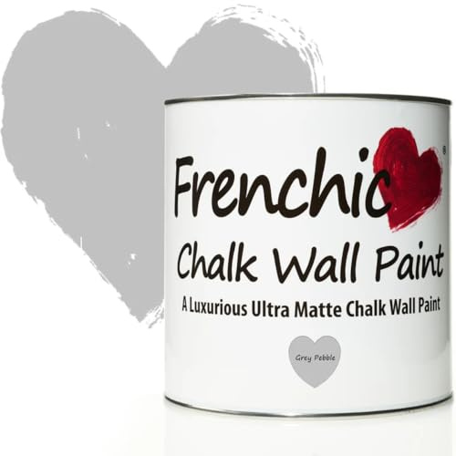 Frenchic Grey Pebble Chalk Wall Paint, For Interior Walls & Ceilings, Ultra Matte, Washable & Scrubbable (2.5L)