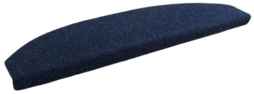 YunCangg Protector autoadhesivo para escaleras, semicírculo, 15 unidades, color azul marino, antideslizante, protección para escaleras de madera, escaleras interiores, escaleras de caracol, para niños