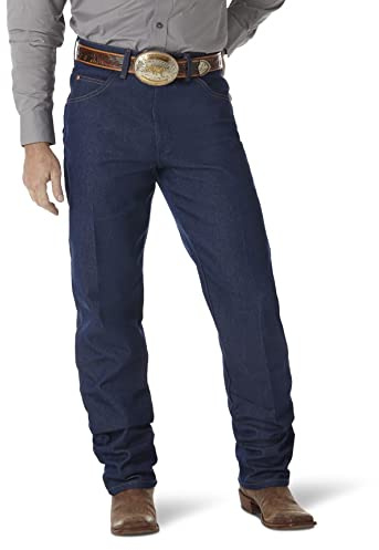 Wrangler Jeans da Uomo Taglio Cowboy vestibilità Comoda, Indaco Rigido., 36W x 38L