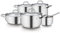 BARAZZONI, Batteria Chef Line Batteria, Composizione 9 Pezzi, Acciaio 18/10, PFAS Free, Adatto anche per Induzione, Lavabile in Lavastoviglie, Esterno Lucido, Interno Satinato, Made in Italy