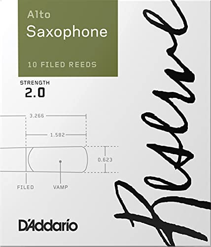 D'Addario Reserve Blätter für Altsaxophon Stärke 2.0 (10 Stück)