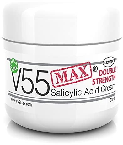 V55 MAX Double Strength Salicylic Acid Skin Cleansing Cream with Tea Tree Oil and Sulphur - Paraben and Cruelty Free - 50ML