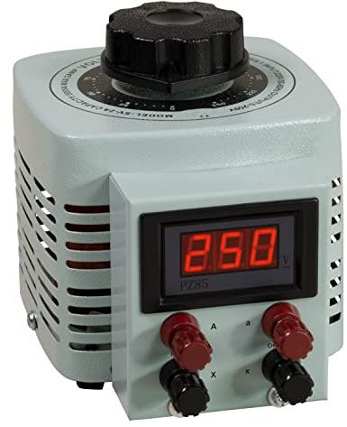 MC POWER - transformador de control toroidal | pantalla LED V-2000 | transformador de control transformador toroidal ajustable 0-250V, 2A, 500 vatios, NO aislado galvánicamente