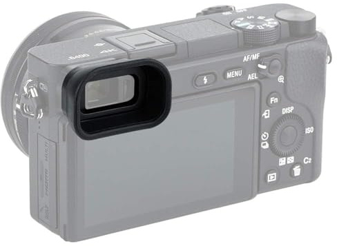 Große Augenmuschel Silikon Kamerasucher Okular für Sony A6600 A6500 A6400 | 17mm Langes okular, Ersetzt FDA-EP17 eyepiece, Blendet streulicht im sucher aus, Bequem für außenaufnahmen