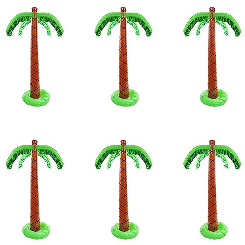 Aufblasbare Palmenbaum-Dekoration, 160 cm, für den Sommer, tropische Hawaiian-Party-Requisiten – 6 Stück