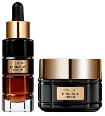 L’Oréal Paris – Coffret Duo Age Perfect Renaissance Cellulaire – 1x Crème de Jour Revitalisante et 1x Midnight Sérum Anti-rides, Fermeté, Éclat – Au Complexe Antioxydant – Tous Types de Peaux