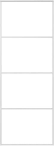 vidaXL Puerta Corredera Herrajes Entrada Corrediza Deslizante Cuarto de Baño Salón Sala de Estar Habitación ESG Vidrio y Aluminio 76x205 cm Blanco