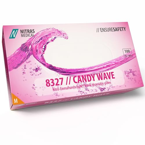 Nitras CANDY WAVE Nitril-Einmalhandschuhe 100Stk Gr. M