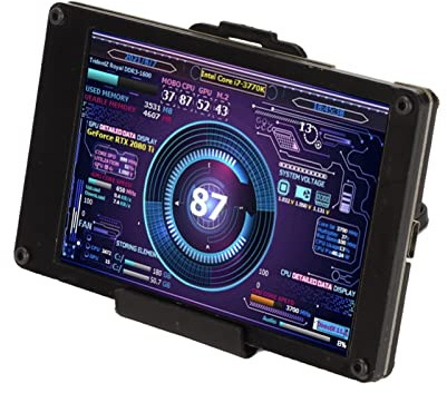 Annadue Mini Schermo IPS USB da 3,5 Pollici, PC CPU GPU HDD Data Monitor Display Temperatura del Computer, Display Pannello Sensore PC Monitor Temp per Computer, per RPi, per