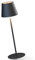 MALUX Tischlampe Kabellos, Touch Control Dimmbare Warmweiß 2700K-4000K Metall Led Akku Wasserdicht IP54 Led Tischleuchte für Garten Esstisch Schlafzimmer Arbeitszimmer Balkon Hotel(Schwarz)