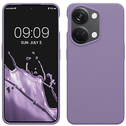 kwmobile Hülle kompatibel mit OnePlus Nord 3 5G Hülle - Silikon Handy Case - Handyhülle weiche Oberfläche - kabelloses Laden - Veilchen Lila