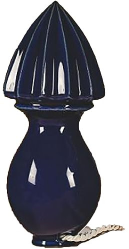 Presse-agrumes en céramique, blanc, avec cordon de suspension pratique, bleu cobalt