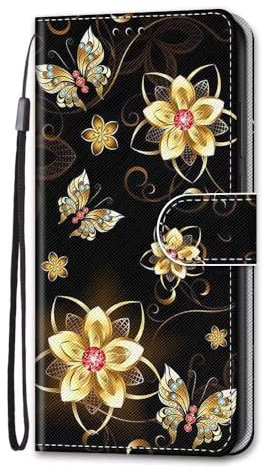 Nadoli Bunt Leder Hülle für Google Pixel 7A,Cool Lustig Tier Blumen Schmetterling Entwurf Magnetverschluss Lanyard Brieftasche Schutzhülle mit Kartenfächern