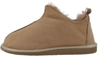 Hollert Herren Lammfell Hausschuhe Prinz Beige Fellschuhe 100% Merino Schaffell für Wohlgefühl - warm, atmungsaktiv
