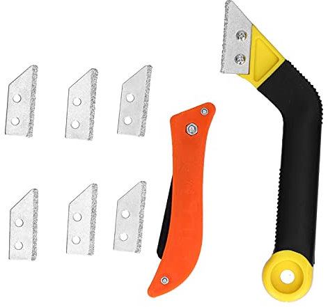 ANKROYU Abgewinkelte Fugen-Handsäge, Kantenabdichtungswerkzeug-Set Mit Klingen, Fugenmesser, Fugenmörtel-Entferner-Werkzeug, Fugenmörtel-Entfernungswerkzeug Für Tür, Fenster, Bodennaht