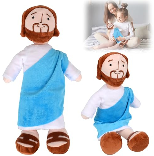 Xinrongda Jesus Plush, Niedliches Christus Plüschtier, Cartoon Jesus Christus, Religiöser Retter Kuscheltier, Katholische Weihnachts- und Ostergeschenke