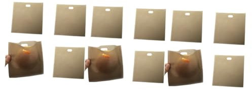 Beaupretty 12pcs Reusable Toaster Bags Pastry Bags Greaseproof Bread Holder Dishwasher Safe