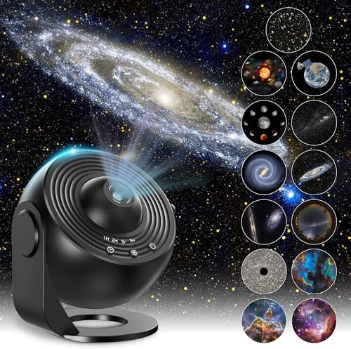 Doraimuni Planetarium Projector for Bedroom With 13 Film Discs, Galaxy Star Night Light With Timer, Nebula Space Lamp for Adults and Children
