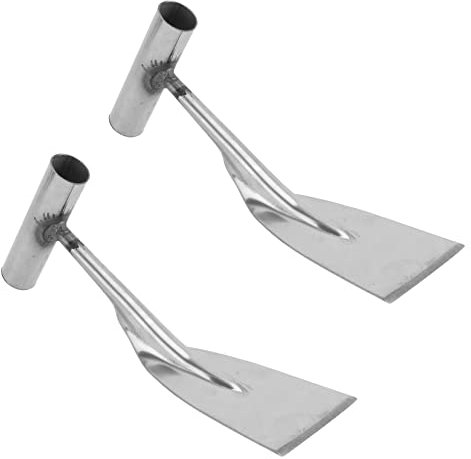 YARNOW 2st Schaufel Aus Edelstahl Gras Im Freien Pflanzen Spitze Schaufel Unkrautschaufel Kleine Schaufeln Für Die Gartenarbeit Sense Gartenrechen Kelle Garten Silver Rostfreier Stahl