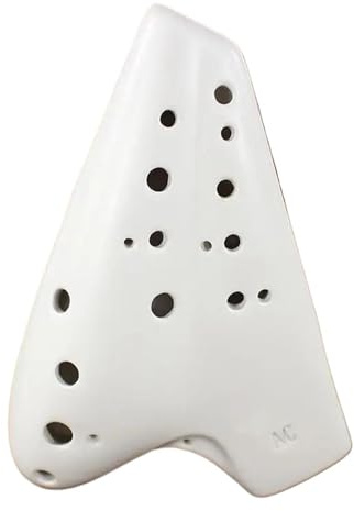 Okarina Zweifarbige Keramik-Okarinas, Altton-C-Instrumente, Ocarina Of Time, Professionelle Musikinstrumente(White)