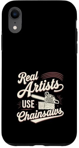 Sculpture sur bois pour tronçonneuse Coque pour iPhone XR