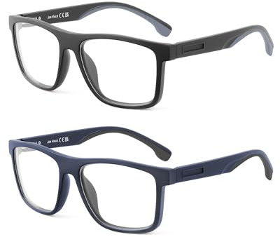 JIM HALO Lunettes de Lumière Bleue pour Hommes Femmes, Carré Anti-lumière Bleue Lunettes D'ordinateur Protection