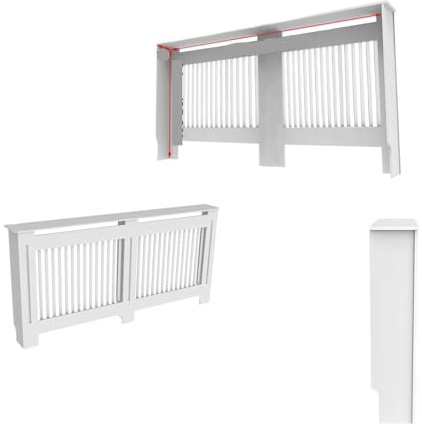 IUVYTA Cache-radiateur Blanc S/M/L/XL for Armoire Murale en MDF, Cache-Grille for Armoire Moderne en Bois, Cache-poussière for radiateur, Cache-Chauffage pour radiateur(XL)