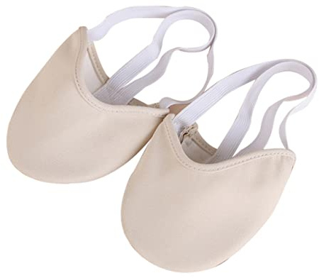 DECHOUS Chaussures de Danse Latine Femme Demi Semelle Souple Antidérapante pour Ballet Salsa et Gymnastique Extensible avec Double Élastique Protection Professionnelle pour Couleur Peau