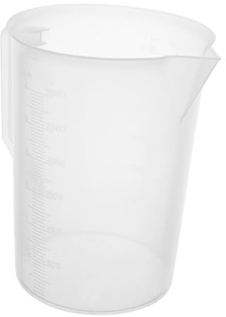 CIYODO Misurino Per Olio Trasparente Graduato 3000 Ml in Plastica Resistente, Impugnatura Ergonomica Per Officina Auto e Misurazione Precisa Di Liquidi