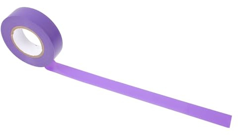 KOMBIUDA Cinta Aislante Eléctrica Autoadhesiva Morada Resistente Alta Temperatura para Aislamiento y Reparación de Cables Eléctricos Interiores y Exteriores