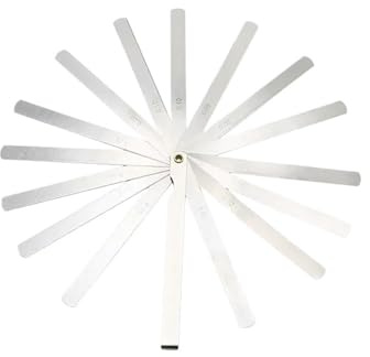 Calibre de espesores Calibrador de espesores de 150 mm de longitud y 17 hojas, calibrador de espesores métrico de 0,02 a 1,00 mm, herramienta de medición