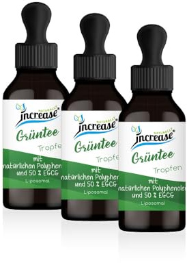 Nimm 3, zahl 2 Aktion Liposomale Grüntee/Green Tea Tropfen hochdosiert - (144.000mg in 3 Flaschen) 1600mg Grüntee pro Tag davon 800mg EGCG (Epigallocatechingallat) - MCT Öl - Hohe Bioverfügbarkeit