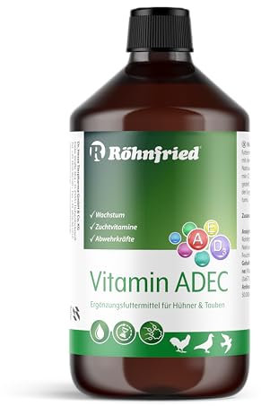 Röhnfried Vitamin ADEC 1000 ml | Vitaminkonzentrat | Futterergänzungsmittel für die Vitaminversorgung von Hühnern, Tauben & Geflügel