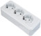 Unitec 42015L - Presa da parete, 3 prese, singola, standard, colore: bianco