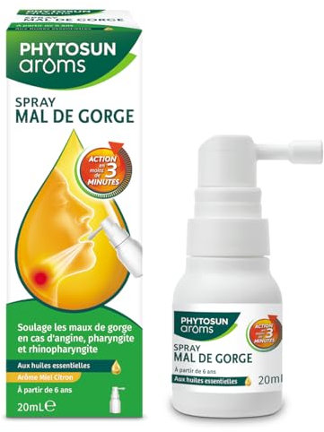 Phytosun Arôms - Spray Mal De Gorge - Aux Huiles Essentielles - 20 Ml
