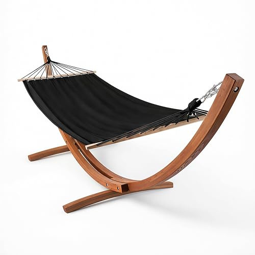 Oviala Hängematte auf Fuß, Holz, Schwarz
