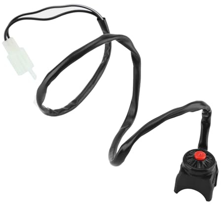 Interruttore Manubrio Moto, Fydun 7/8 22mm Universale Killswitch Moto Interruttore a Pulsante del Clacson Pulsante Stop Moto per la Maggior Parte dei Tipi di Motociclette