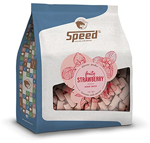 Speed Delicious speedies Strawberry, Pferdeleckerli mit Erdbeergeschmack, fruchtiger Snack für jedes Pferd, Beste Zutaten, einfach praktisch (5 kg)