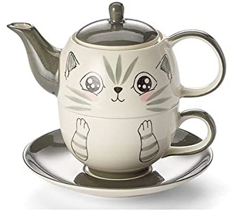 NEU Cha Cult Tea for one Set Feli Keramik, 4-teilig Kanne: 0,4 l, Tasse: 0,2 l