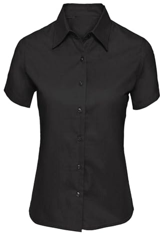 Toocool - Camisa de Algodón de Verano para Mujer, Manga Corta, Elegante, Blusa, Top D-S053 [S, Negro]
